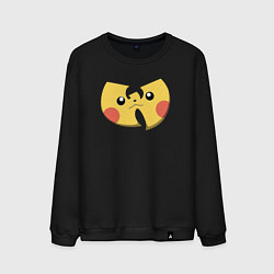 Свитшот хлопковый мужской Wu-tang Pikachu, цвет: черный