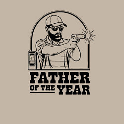 Свитшот хлопковый мужской Отец года, цвет: миндальный — фото 2