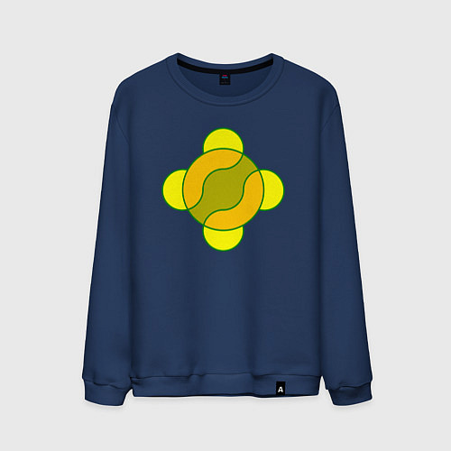 Мужской свитшот Графический фантастический элемент / Тёмно-синий – фото 1