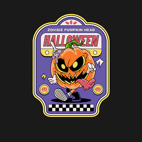 Мужской свитшот Zombie halloween / Черный – фото 3