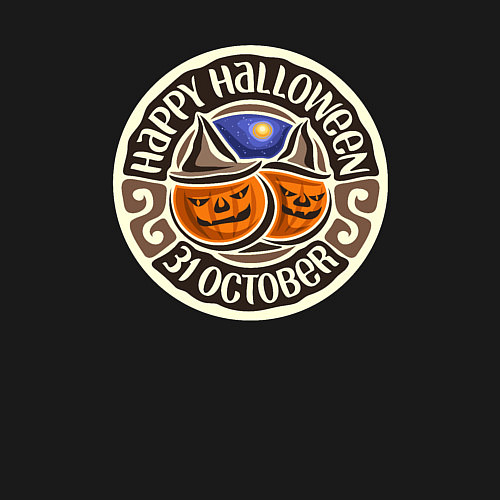 Мужской свитшот Happy halloween - 31 october / Черный – фото 3