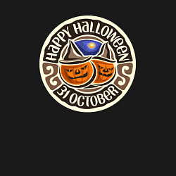 Свитшот хлопковый мужской Happy halloween - 31 october, цвет: черный — фото 2
