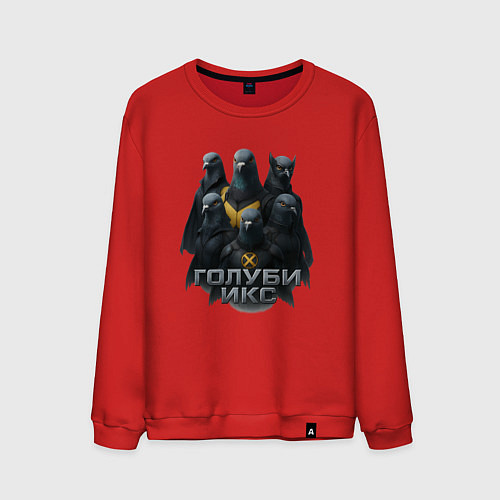 Мужской свитшот Голуби Икс / Красный – фото 1