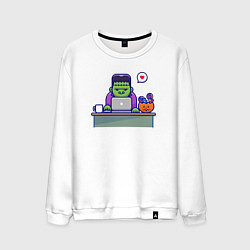 Мужской свитшот Франкенштейн за столом