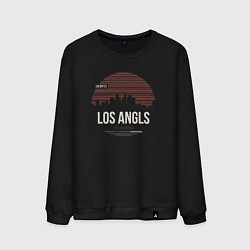 Свитшот хлопковый мужской LA California, цвет: черный