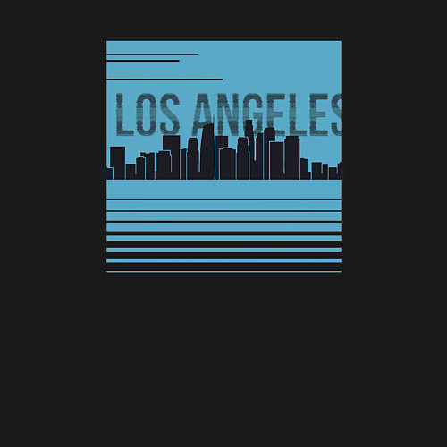 Мужской свитшот Los Angeles city / Черный – фото 3
