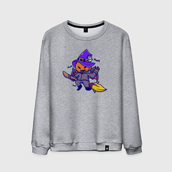 Свитшот хлопковый мужской Полёт ведьмы, цвет: меланж