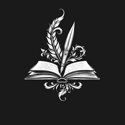 Свитшот хлопковый мужской Вдохновение в строках, цвет: черный — фото 2