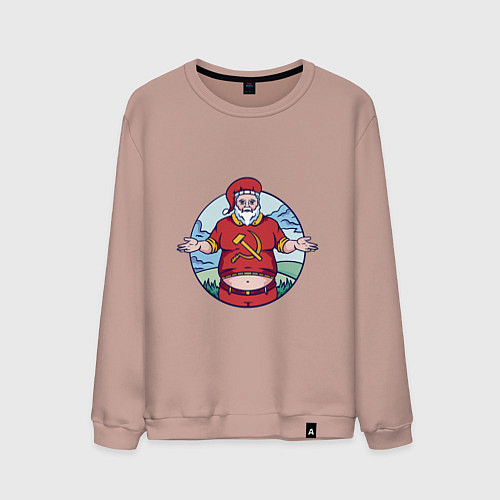 Мужской свитшот Советский Санта / Пыльно-розовый – фото 1