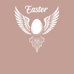 Свитшот хлопковый мужской Пасха яйцо с крыльями, цвет: пыльно-розовый — фото 2