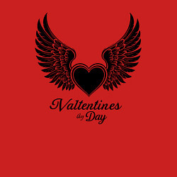 Свитшот хлопковый мужской Крылья любви: День святого Валентина, цвет: красный — фото 2