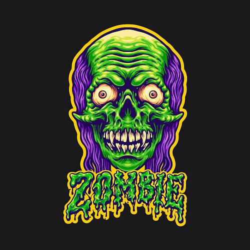 Мужской свитшот Evil zombie / Черный – фото 3