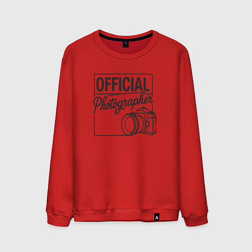 Мужской свитшот Официальный фотограф / Красный – фото 1