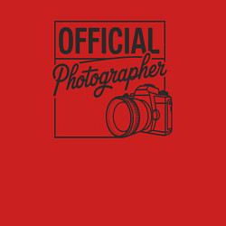 Свитшот хлопковый мужской Официальный фотограф, цвет: красный — фото 2