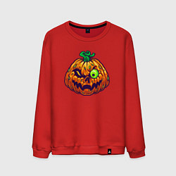 Свитшот хлопковый мужской Тыква на хэллоуин, цвет: красный