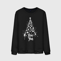 Мужской свитшот Новый год и елка
