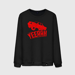 Свитшот хлопковый мужской Car yeeaah, цвет: черный