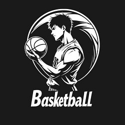 Свитшот хлопковый мужской Баскетбольное аниме, цвет: черный — фото 2