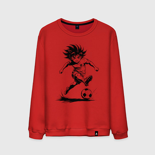 Мужской свитшот Футбольная атака аниме / Красный – фото 1