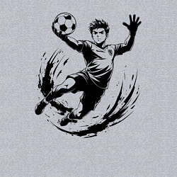 Свитшот хлопковый мужской Вратарь ловит мяч, цвет: меланж — фото 2