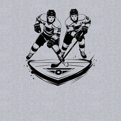 Свитшот хлопковый мужской Хоккейная дуэль, цвет: меланж — фото 2