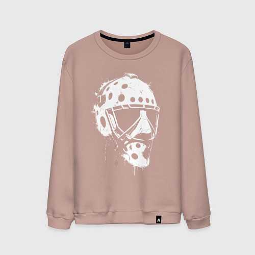 Мужской свитшот Белая хоккейная маска / Пыльно-розовый – фото 1