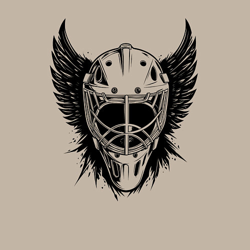 Мужской свитшот Крылатая хоккейная маска / Миндальный – фото 3