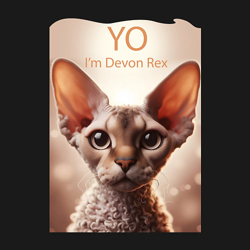 Мужской свитшот Yo - Im Devon Rex / Черный – фото 3