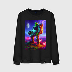 Мужской свитшот Космонавт Шрек на похожей планете
