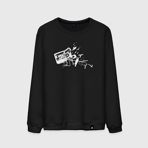 Мужской свитшот Tape crash / Черный – фото 1