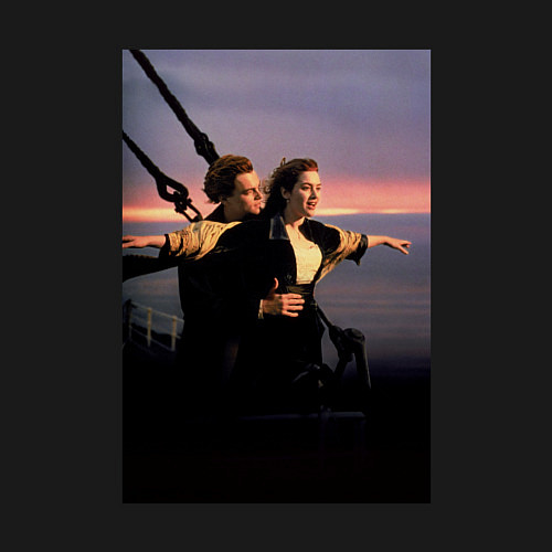 Мужской свитшот Titanic love / Черный – фото 3