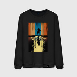 Свитшот хлопковый мужской Танцующий Джокер, цвет: черный
