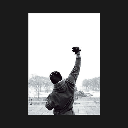 Мужской свитшот Боксёр Рокки / Черный – фото 3