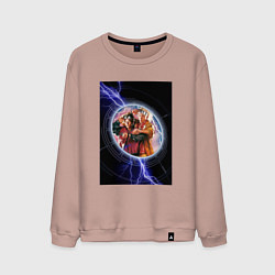 Свитшот хлопковый мужской Марти и Док, цвет: пыльно-розовый