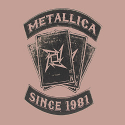 Свитшот хлопковый мужской Metallica: since 1981, цвет: пыльно-розовый — фото 2