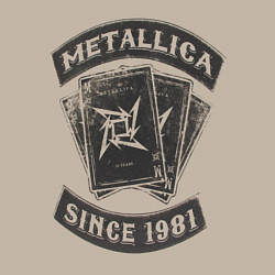 Свитшот хлопковый мужской Metallica: since 1981, цвет: миндальный — фото 2
