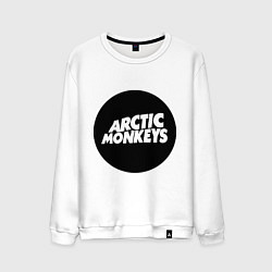 Свитшот хлопковый мужской Arctic Monkeys Round, цвет: белый
