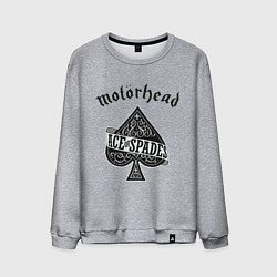Свитшот хлопковый мужской Motorhead: Ace of spades, цвет: меланж