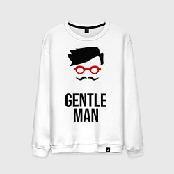 Свитшот хлопковый мужской Gentleman, цвет: белый