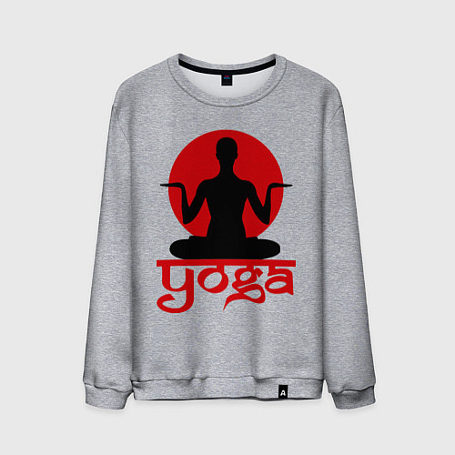 Мужской свитшот Yoga: Meditation / Меланж – фото 1