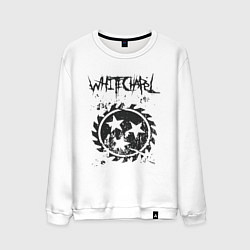 Свитшот хлопковый мужской Whitechapel, цвет: белый