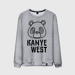 Свитшот хлопковый мужской Kanye West Bear, цвет: меланж