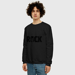 Свитшот хлопковый мужской Rock Today, цвет: черный — фото 2