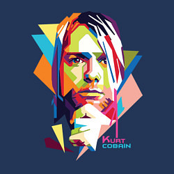 Свитшот хлопковый мужской Kurt Cobain: Colors, цвет: тёмно-синий — фото 2