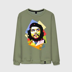 Свитшот хлопковый мужской Che Guevara Art, цвет: авокадо