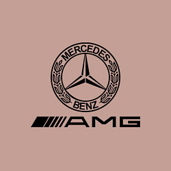 Свитшот хлопковый мужской AMG, цвет: пыльно-розовый — фото 2