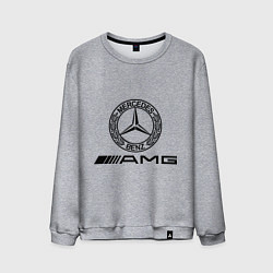 Свитшот хлопковый мужской AMG, цвет: меланж