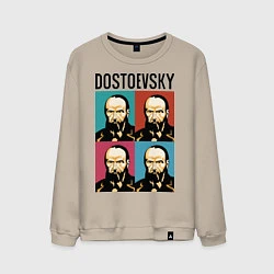 Свитшот хлопковый мужской Dostoevsky, цвет: миндальный