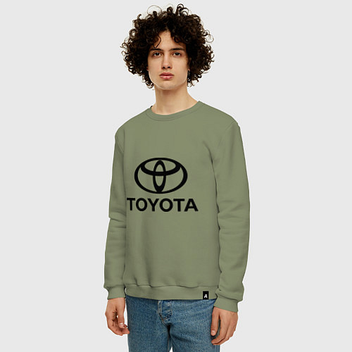 Мужской свитшот Toyota Logo / Авокадо – фото 3