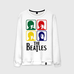 Свитшот хлопковый мужской The Beatles: Colors, цвет: белый